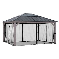 Gazebo Mosquito Netting for 13 ft. x 15 ft. Wooden Gazebos