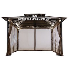 Netting for 10ft. x 12ft. Hardtop Gazebo with White LED lights
