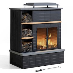 Sunjoy 42 in. Aukland Wood Burning Fireplace