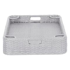 Wicker Floating Pool Tray Durable & Sturdy Aluminum Frame Pool Accessory Tray