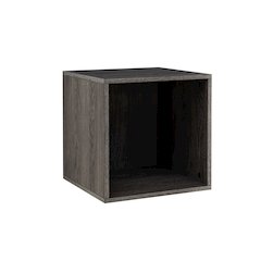 Quub Open Cabinet, Space Saving Stackable MDF Wood Cabinet for Living Room