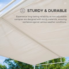 10 ft. x 10 ft. Patio Darkeford Metal Pergola With Grey Sling Fabric Canopy