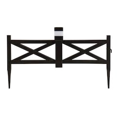Sunjoy Cromwell Solar Garden Border Fencing Brown (5PK)
