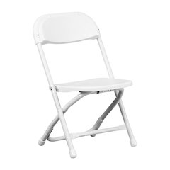 Kids White Plastic Folding Chair