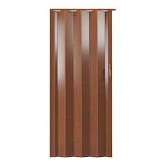48" W Double Walled Foldable Heavy Duty Accordion Doors, Walnut