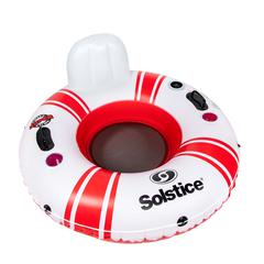46" Inflatable Red and White Swimming Pool Inner Tube Float