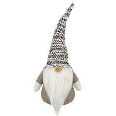 12" Brown and White Standing Christmas Gnome Tabletop Decor