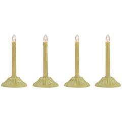 Single Light Candolier Christmas Candle Lamp - 9.5 Inch - Clear - Set of 4