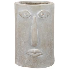 Large Abstract Face Ceramic Outdoor Garden Planter - 12.25"