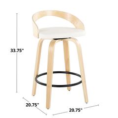 Brown Grotto 26" Fixed-Height Counter Stool - Set of 2