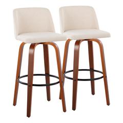 Brown Toriano 30" Fixed Height Barstool - Set of 2