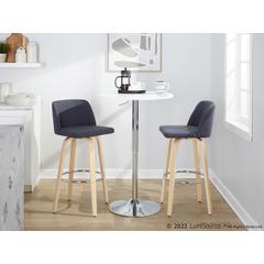Brown Toriano 30" Fixed-Height Barstool - Set of 2