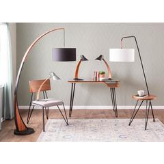 Walnut, Black Noah Floor Lamp