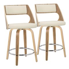 Cecina 24" Fixed-Height Counter Stool - Set of 2