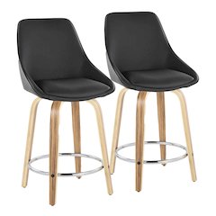 Diana 24" Fixed-Height Counter Stool - Set of  2