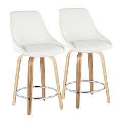 Diana 24" Fixed-Height Counter Stool - Set of  2