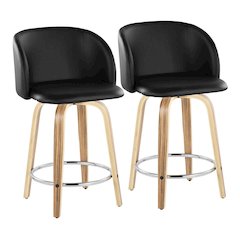 Fran 24" Fixed-Height Counter Stool - Set of 2