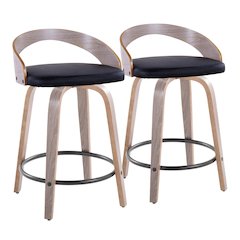 Grotto 24" Fixed-Height Counter Stool - Set of 2