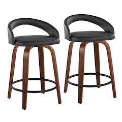 Grotto Upholstered 24" Fixed-Height Counter Stool - Set of 2