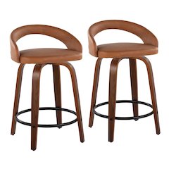 Grotto Upholstered 24" Fixed-Height Counter Stool - Set of 2