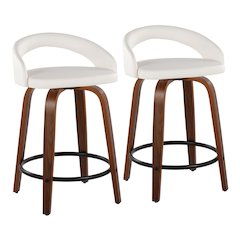Grotto Upholstered 24" Fixed-Height Counter Stool - Set of 2