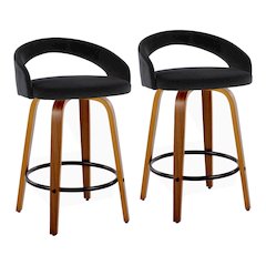 Grotto Upholstered 24" Fixed-Height Counter Stool - Set of 2