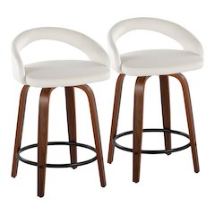 Grotto Upholstered 24" Fixed-Height Counter Stool - Set of 2