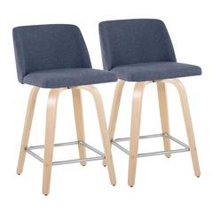 Brown Toriano 24" Fixed-Height Counter Stool - Set of 2