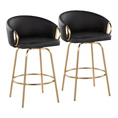 Claire 26" Fixed-Height Counter Stool - Set of 2