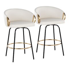 Claire 26" Fixed-Height Counter Stool - Set of 2