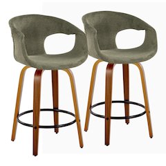 Curva 26" Fixed-Height Counter Stool - Set of 2
