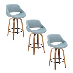 Fabrico 26" Fixed-Height Counter Stool - Set of 3