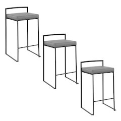 Fuji Stacker 26" Fixed-Height Counter Stool - Set of 3