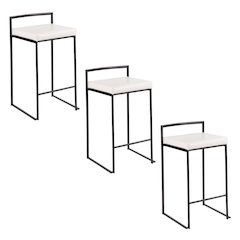 Fuji Stacker 26" Fixed-Height Counter Stool - Set of 3