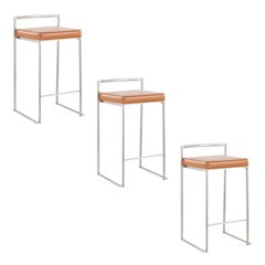 Fuji Stacker 26" Fixed-Height Counter Stool - Set of 3