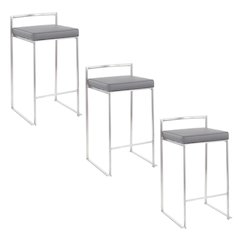 Fuji Stacker 26" Fixed-Height Counter Stool - Set of 3