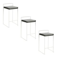 Fuji Stacker 26" Fixed-Height Counter Stool - Set of 3