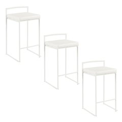 Fuji Stacker 26" Fixed-Height Counter Stool - Set of 3