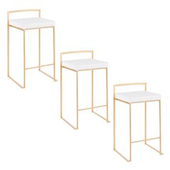 Fuji Stacker 26" Fixed-Height Counter Stool - Set of 3