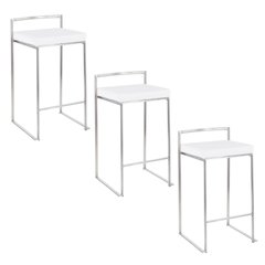 Fuji Stacker 26" Fixed-Height Counter Stool - Set of 3
