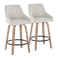 Hannah 26" Fixed-Height Counter Stool - Set of 2
