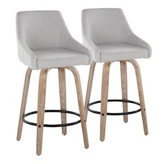 Hannah 26" Fixed-Height Counter Stool - Set of 2