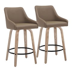 Hannah 26" Fixed-Height Counter Stool - Set of  2