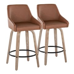 Hannah 26" Fixed-Height Counter Stool - Set of 2