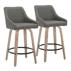 Hannah 26" Fixed-Height Counter Stool - Set of  2
