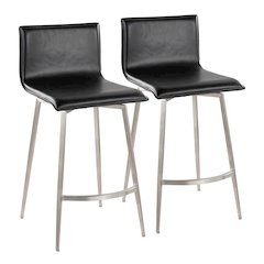 Mara Upholstered 26" Fixed-Height Counter Stool - Set of 2