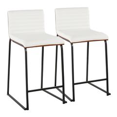 White Mason Mara 26" Fixed-Height Counter Stool - Set of 2