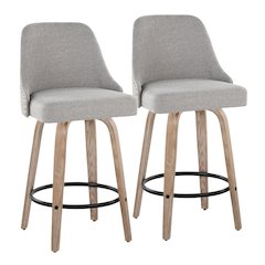 Studded Marcel 27" Fixed-Height Counter Stool - Set of 2