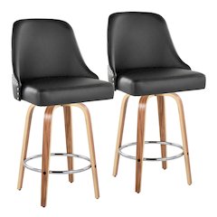 Studded Marcel 26" Fixed-Height Counter Stool - Set of  2