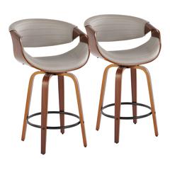 Brown Symphony 26" Fixed-Height Counter Stool - Set of 2